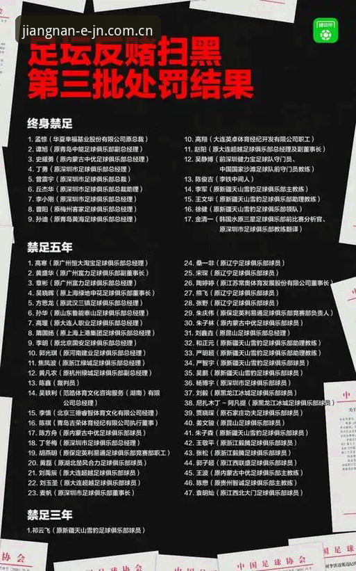 足协第三批禁足名单详解